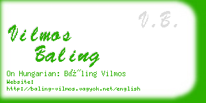 vilmos baling business card